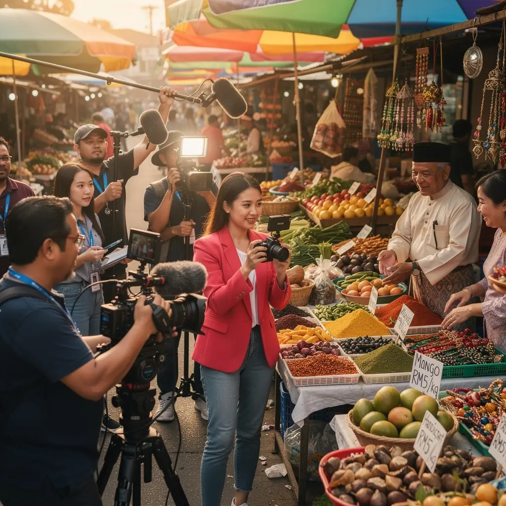 A finished corporate film being presented to a group of executives in a conference room.